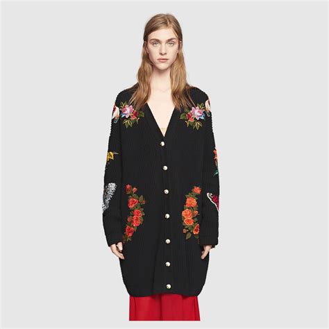 gucci replica cardigan|gucci embroidered oversized cardigan.